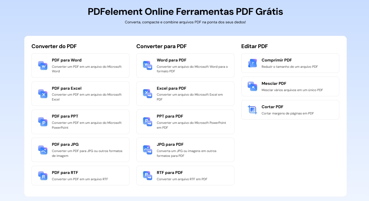 pdfelement online free pdf tools
